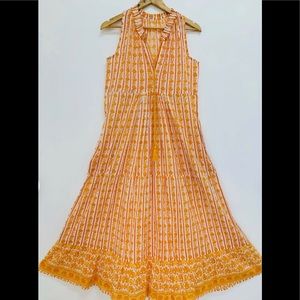 Sleeveless Cotton Tiered Dress